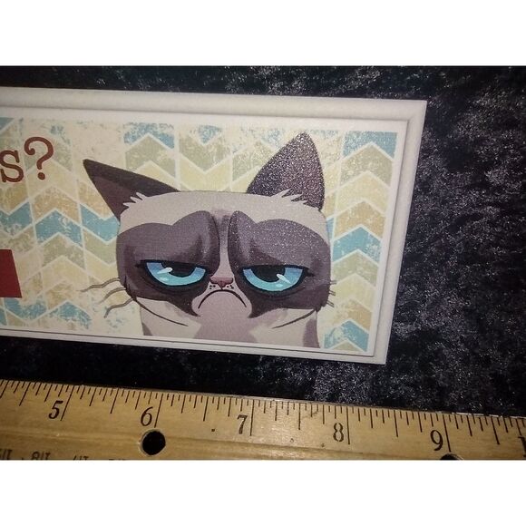 Grumpy Cat Wall Plaque Sarcastic Humor Funny Sign You've Got Problems 2013 Ganz - Picture 3 of 6